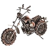 MOYODOR Metal Motorcycle Model - Collectible Moto Decor, Ideal Motorcycle Gifts for Men, Handcrafted Metal Replica for Study/Office/Living Room Decoration (Copper-Oversized)