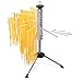 Navaris Collapsible Pasta Drying Rack - Tall Compact Spaghetti Noodle Stand with 16 Plastic Rods - Fresh Pasta Making Accessories - up to 2 kg (4.5 lbs) - Clear