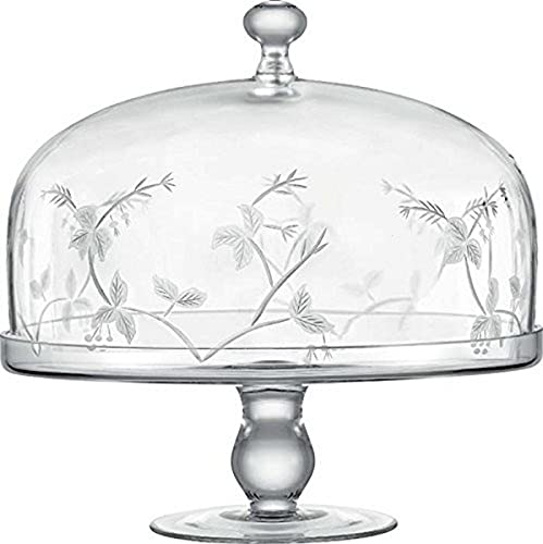 TABLE ART Sylvan Handmade Cake Stand and Dome Set, 11