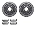 Dynamic Friction Company Rear Brake Rotors-Drilled and Slotted-Silver with Ultimate Duty Performance Brake Pads 7402-55001