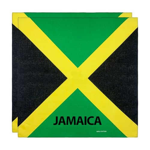 EHDWXVZM Foulard 2pcs, bandeau jamaïcain, foulard pour femme, foulard vert, bandeau pour femme, accessoires de fête jamaïcaine