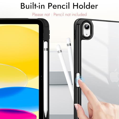 Image of Robustrion Cover for iPad 11th (A16) / 10th Generation Cover Case (2025 /2022) [Pencil Holder] (Right Side) [Auto Sleep Wake], Trifold Flip Stand Case for iPad 10th Gen / 11th Generation - Hippy