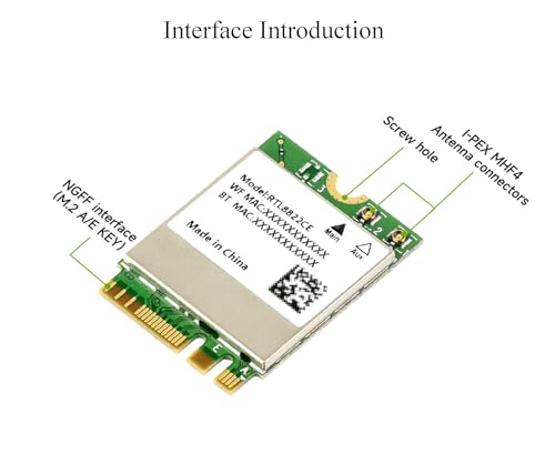 Tarjeta inalámbrica RTL8822CE con doble banda 2.4G/5GHz y Bluetooth 5.0, núcleo RTL8822CE-CG, alta velocidad y baja latencia para Jetson Xavier NX, Jetson Orin NX y Jetson Orin Nano miniatura 7