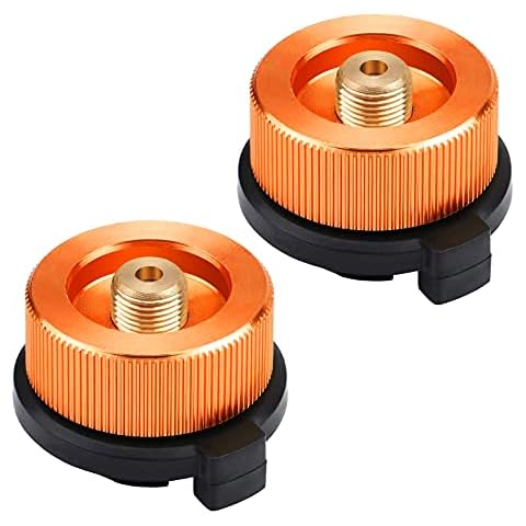 HUSZZM 2 Pcs Camping Gasherd Adapter Gasumwandlungskopfadapter Gasumwandlungs- Kopfadapter Gaskartusche Kolben Adapter Cover
