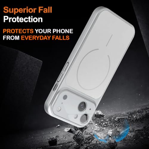 Image of SHINESTAR Premium Luxury Case Compatible with iPhone 15 Plus | Protective Back Cover with Camera Lens Safety | Wireless Charging Support | Slim Fit Durable Design | Enhanced Grip Protection Silver