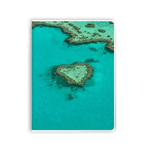 Carnet de notes cœur pour vos récits de voyage et croquis nature sur une île déserte