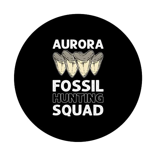 Aurora Fossil Tooth Hunting Squad. Megalodon Tooth Hunting PopSockets Swappable PopGrip, Black - Image 3
