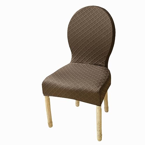 XGANGM Set of 4/2 Dining Chairs Slipcovers with Round Back Dining Room Chairs Covers Without Arms Solid Wood Legs Modern Oval Side Chairs for Kitchen/Bedroom/Dining Room,Color h,4PCS