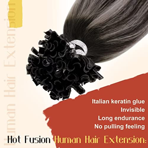 Weihai Letu Huwai Yongpin Youxian Gongsi Hetto U Tip Hair Extensions Real Human Hair Balayage Black Ombre… - Image 3