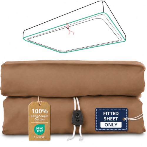 2026 Upgraded King Fitted Sheet Only Drawstring with 360°Elastic Strap to Stay Tight, Egyptian Cotton Fitted Sheet King Fits 8" to 14" Mattress,No Slippage, Luxury Soft and Comfortable - image 1