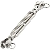 Im Lieferumfang enthalten: 2 Stück Wantenspanner Gabel -Gabel offen M8 aus rostfrei Edelstahl A4 V4A