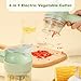 AXEDAES 4 in 1 Multi-Functional Portable Electric Vegetable Cutter Set, Wireless Vegetable Processor for Garlic, Peppers, Onions, Celery, Ginger, Meat, With Brush, Comes with Egg & Cream Beater.