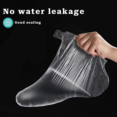 100 Stück Clear Plastic Einwegstiefel Paraffin Bad Liner Fussmaske für die Fußpediküre Hot Spa Wax Treatment Fußabdeckungen Taschen Paraffin Fußmaske Socken