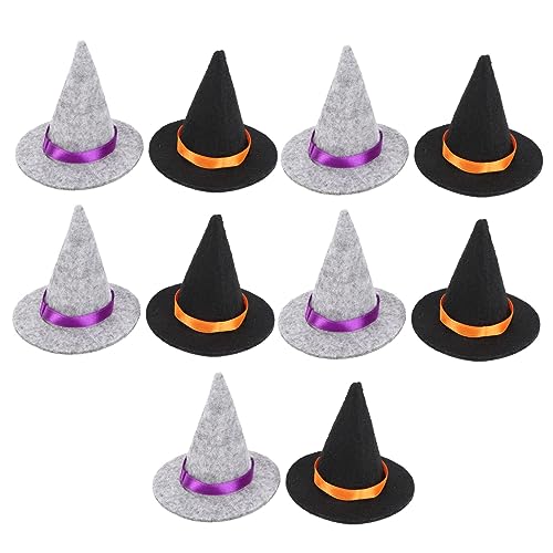 PRETYZOOM Halloween Wine Bottle Covers Mini Witch Hats Witch Costume Accessory Wine Bottle Topper Cap for Bar Home Halloween Christmas Table Decor