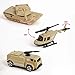 BeebeeRun Special Forces Military Vehicles Army Truck Toys for Boys, Mini Die-cast Military Model Cars Toys Set with Tank Helicopter Jets Playset Gift for Kids