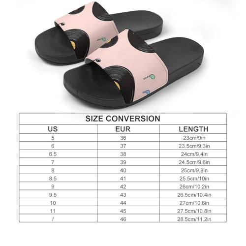 Vinyl Records Musical Notes Slippers for Men Wormen Shower Bathroom Slipper Indoor Beach Non Slip Sandal2