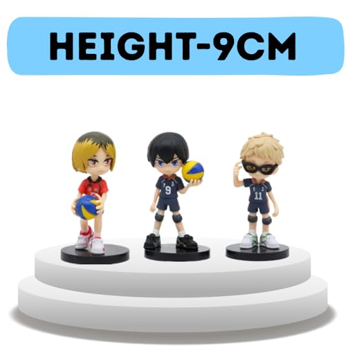 Image of Blue Aura Haikyuu Action Figure Set of 3 Height-9cm Anime Figures | Haikyuu Long Leg Set A Girl