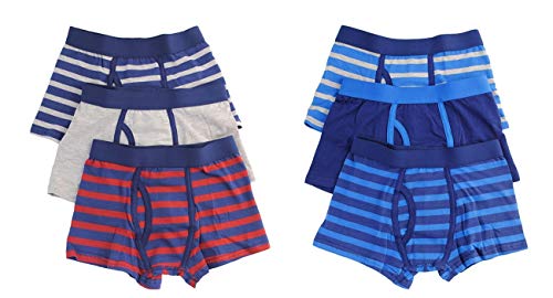 Hari Deals Pack 6 Assorties Garçon Boxer Short avec Trou Clé Design,Multicolore,5-6 ans
