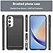 Gufuwo Case for Galaxy A35 5G Case, Samsung A35 SM-A356B Case, Slim Thin Carbon Fiber Phone Case TPU Soft Back Cases Anti-Scratch Shockproof Protective Cover for Samsung Galaxy A35 Black
