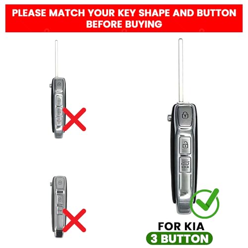 Image of Coll of Fest Premium Metal Blue Silicon Key Cover Compatible with Kia Sonet 2024 | Sonet 2025 | Seltos 2024 | Seltos 2025 | Seltos 2023 | Carens | HTE 3 Button Flip Key Glow in the Dark