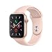 Produktbild Apple Watch Series 5 44mm (GPS) - Aluminiumgehäuse Gold Sandrosa Sportarmband (Generalüberholt)