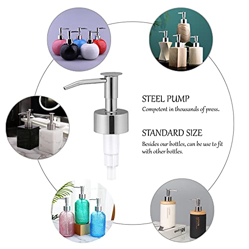 Refillable 32Oz Dispenser Bottle 2Pack With Steel Pumps, 1 Liter Crystal Clear Multi-Use Empty Container With Funnel For Shampoo, Conditioner, Body Wash, Liquid Hand Soap, Lotion #TOP6