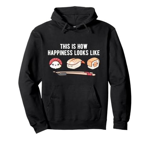 Happy Sushi Set Funny Japanese Food Lover Kawaii Rice Art Sudadera con Capucha