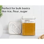 Felli Flip Tite Food Storage Container 5" LARGE 5pk Set + No Residue Label, Airtight Lid Easy Lock Top Stackable, Plastic Canister Jar for Pantry Kitchen Fridge Organizer Pasta Protein Powder Spice - Image 5