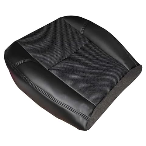 GXARTS Front Driver Or Passenger Side Bottom Replacement Perforated Leather Seat Cover Black Compatible with Cadillac Escalade Escalade ESV Escalade EXT 2007 2008 2009 2010 2011 2012 2013 2014 Cover