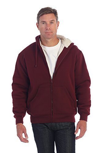 Image of Gioberti Men's Soft Heavyweight Sherpa Lined Fleece Hoodie Jacket