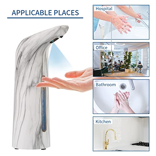 Mamiddle Automatic Soap Dispenser With Infrared Motion Sensor 13.5Oz/400Ml Ipx6 Automatic Soap Dispenser Touchless For Bathroom Kitchen Hotel Restaurant (Marble Ink) #TOP4
