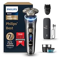 Philips Shaver i9000 Prestige Ultra, Wet & Dry Electric Shaver, Dark Slate, with Skin IQ Pro Technology, Triple Lift & Cut System, 360 NanoTech Precision Blades, 5 Shaving Modes, Model XP9402/46