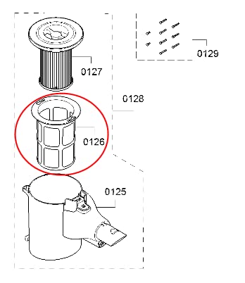 Bosch 12023350 - Portafiltro para escoba eléctrica Unlimited series 6 y 8 BS1 BBS8 BCS1 BCS8 BKS8