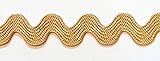32m Zick-Zack-Borte Zackenlitze 4mm breit Farbe: Hellbraun MO70-27