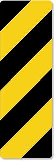 SmartSign 36 x 12 inch “Reflective Delineator†Right Object Marker Metal Sign, 80 mil Aluminum, 3M Laminated High-Intensity Grade Reflective Material, Black and Yellow