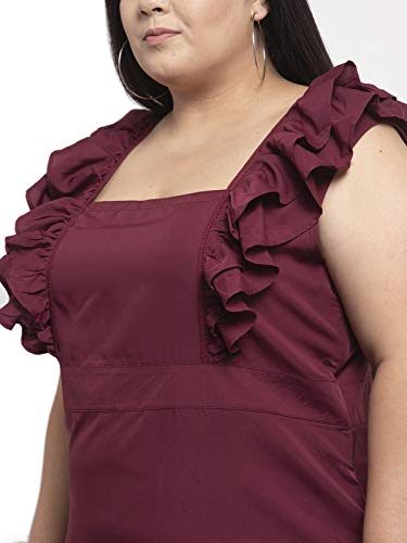 Image of Flambeur Women's Crepe A-Line Knee-Length Dress