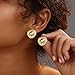 XIXINI Statement Earrings for Women, 14k Gold Plated Chunky Knot Earrings for Women Trendy Hypoallergenic Thick Chunky Round Stud Earrings Fashion Accessories Waterproof Womens Jewelry