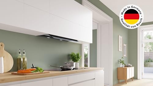 Bosch Serie 6 Integrierte Design Dunstabzugshaube 90 cm, DBB97DP60, Made in Germany, Abluft & Umluft, Leiser & langlebiger Motor, Einfache Installation, Licht mit Farbtemperaturregler, Mattschwarz