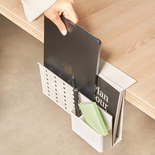 Base vertical para laptop con almacenamiento lateral blanco miniatura 4