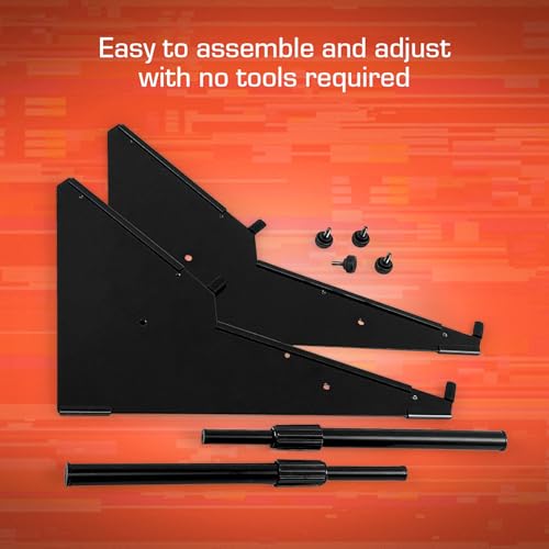 Image of 2-Tier XTS Desktop Stand, Adjustable Length from 10.6 inch - 18.5 inch for Sampler /Synth /MIDI Controller /Drum Machine, fits MPC Live 3 & Live 2 /TR-8S /Analog Rytm /Octatrack, easy to assemble and resize