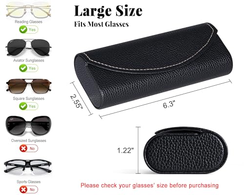 Image of RayLove Ultimate Glasses Case Kit, Hard Shell Sunglasses and Eyeglass Case with Cleaning Cloth, Screwdriver, Ear Hooks