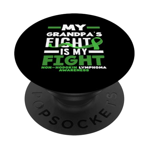 Conciencia sobre el linfoma no Hodgkin La lucha de mi abuelo Lime PopSockets PopGrip Adhesivo