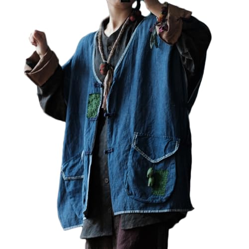 Womens Handmade Linen Clothing V Neck Layering Vest Top Cap Sleeve Loose Fit Tank Top with Pocket