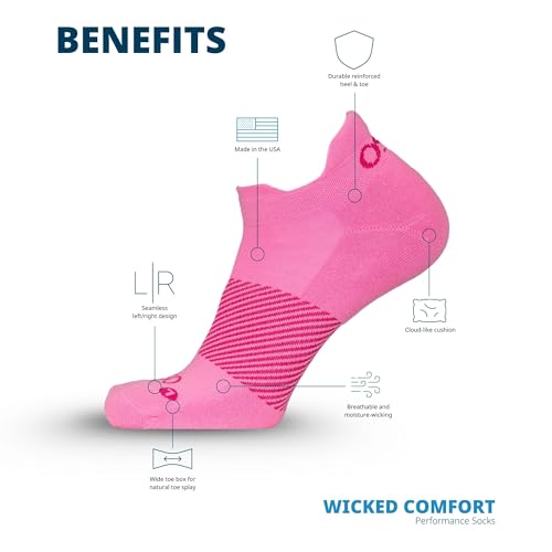 OS1st Wicked Comfort No Show Socks with light compression for maximum cushion, blister protection and breathable fabric3