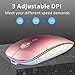 Ratón Inalámbrico Recargable, Ultra Delgado Receptor Nano Wireless Mouse 1600 dpi Ajustables...