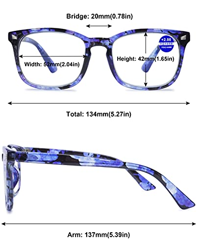 MAGIMODAC Blue Light Blocking Glasses Reading Glasses Lightweight Frame Eyeglasses 1.0 1.25 1.5 1.75 2.0 2.25 2.5 2.75 3.0 3.5 4.0 Unisex for Women and Men and Aged (Blue - Image 2