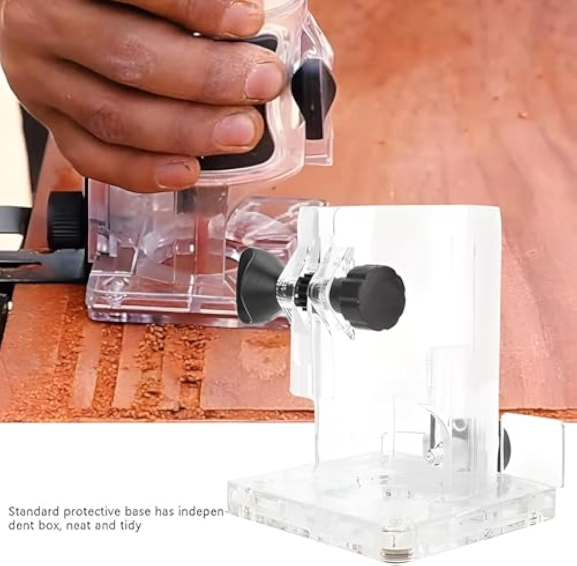 Trimmer Router Transparent Plastic Base Assembly