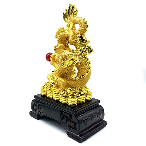 Estatua Feng Shui Dragón Chino de 11 pulgadas miniatura 3