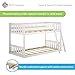 Max & Lily Twin Over Twin Low Bunk Bed with Ladder, Wooden Bunk beds with 14” Safety Guardrail for Kids,Toddlers, Boys, Girls, Teens, Bedroom Furniture, White