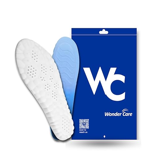 Image of Wonder Care Memory Foam Shoe Insoles For Women Shock Absorbing Sports Shoe Insoles For Men And Women Cuttable Soft Breathable Honeycomb Orthotic Replacement Inserts (Size 3-4 UK)